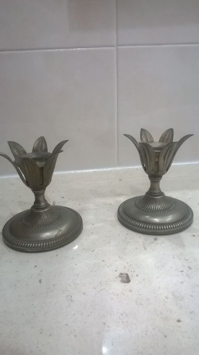 2 Castiçais estanho