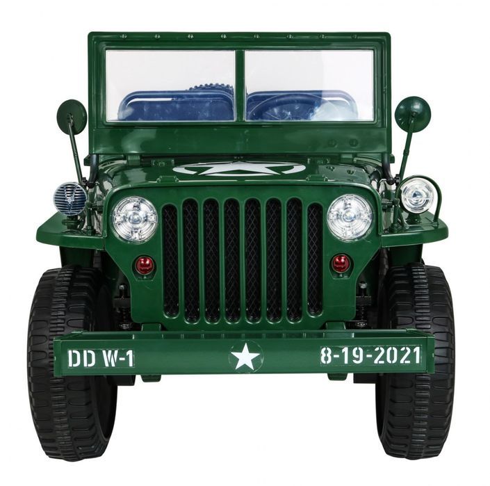 Autko Wojskowe Retro dla 3 dzieci Strong Zielony