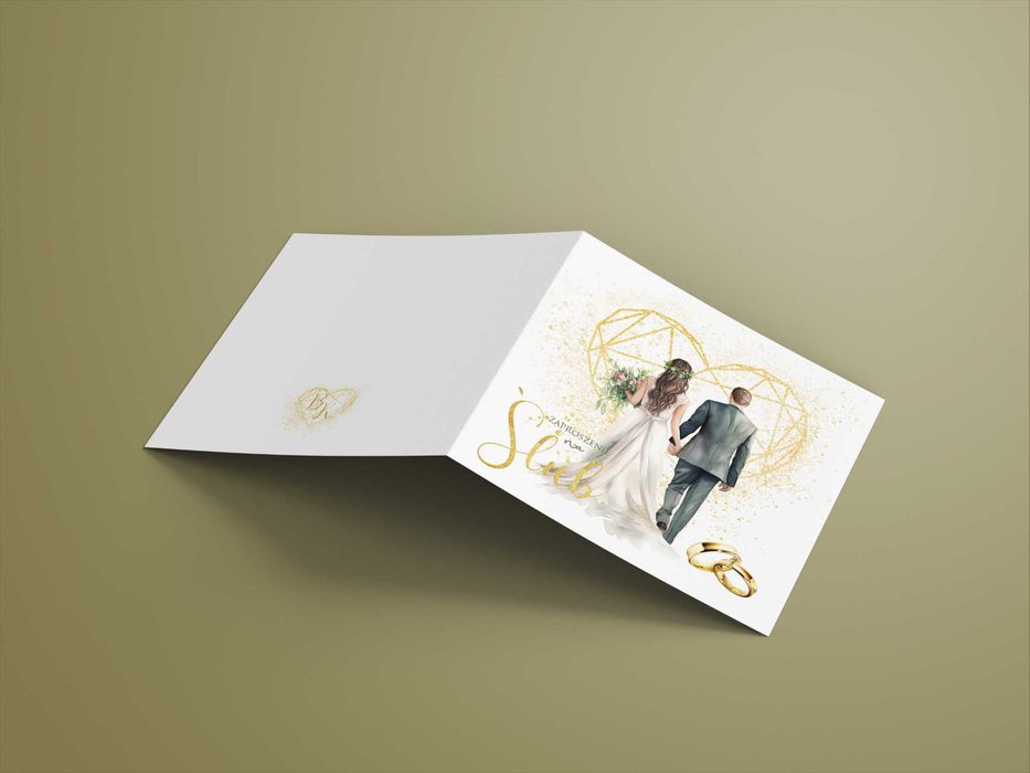 Zaproszenia Ślubne SUKNIA zaproszenie na ślub urząd kościół serce