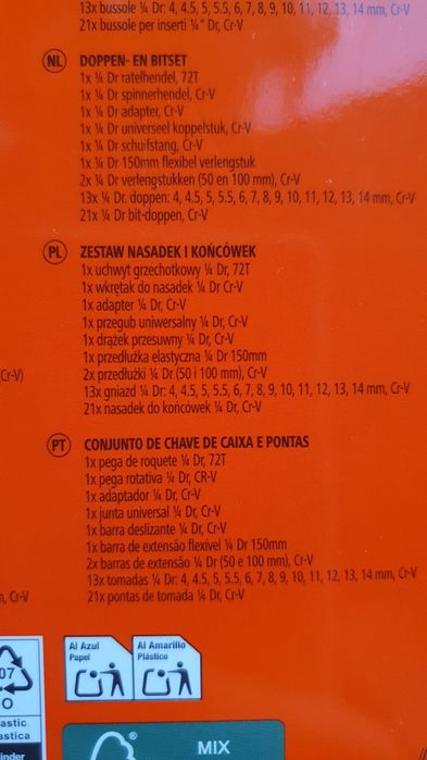 Werckmann zestaw narzędzi  nasadowe torx klucze grzechotka