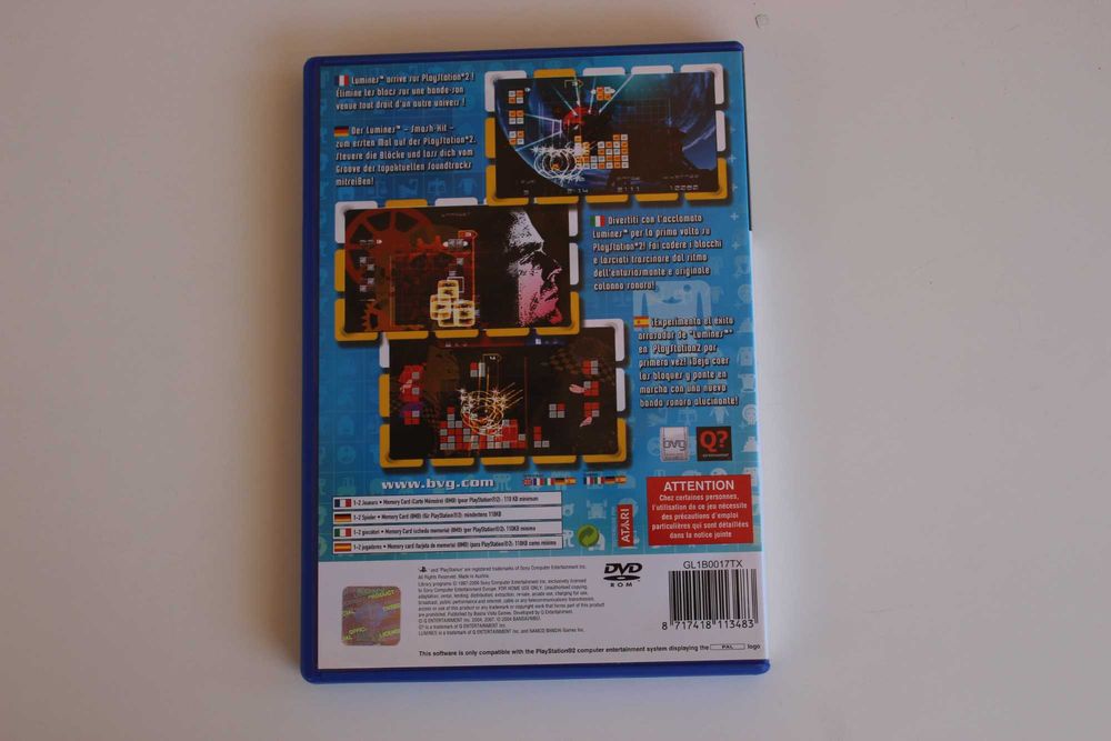 Dois jogos PS2 originais "Lumines e Clumsy Shumsy"