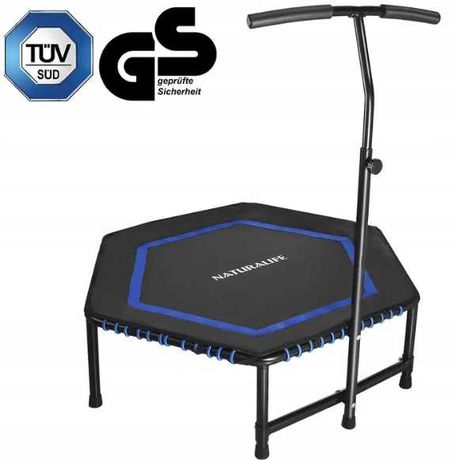 NATURALIFE Mini Trampolina fitness domowa do ćwiczeń z uchwytem