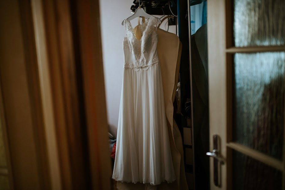 Suknia ślubna Gala Almeria ecru 2018 L/40-42 welon biżuteria GRATIS