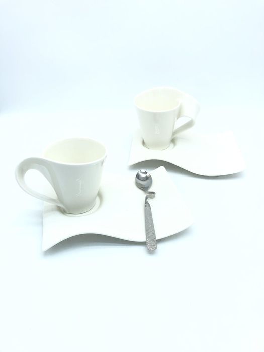 Villeroy & Boch NewWave zestaw filiżanek z porcelany do kawy elegancki