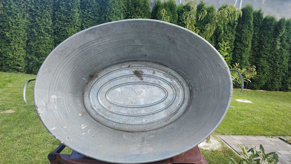 Miska duża, wanna owalna ocynkowana metalowa 70 stalowa gruba