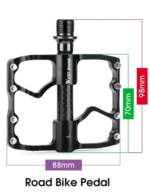 Pedały rowerowe MTB West Biking ultralekkie, włókno węglowe 232g!