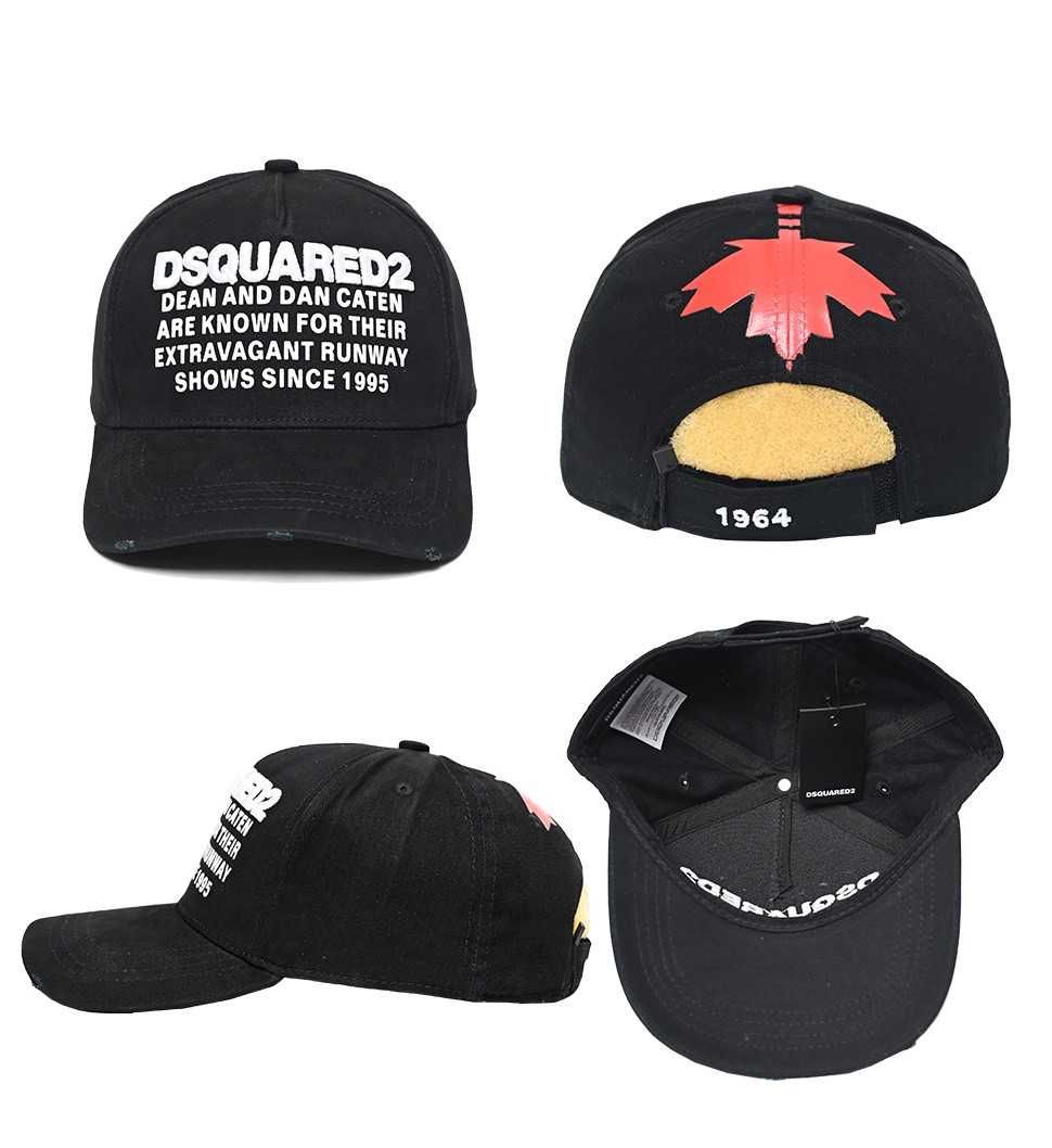 Czapka Bejsbolówka DSQUARED2 Czarna / Białe napisy