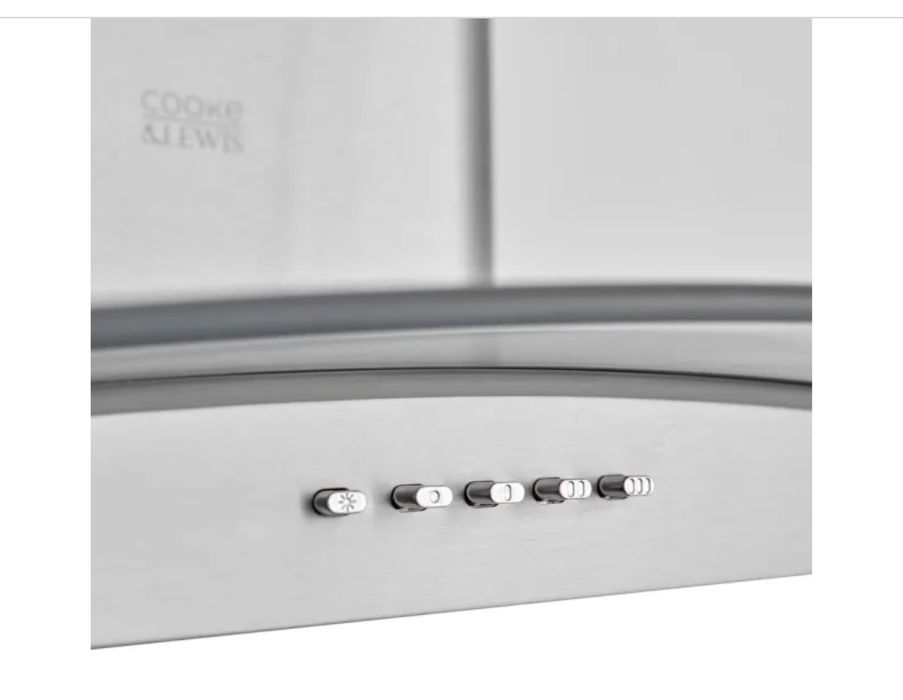 Exaustor Inox e Vidro Cooke & Lewis 90cm