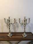Candelabros em prata antiga