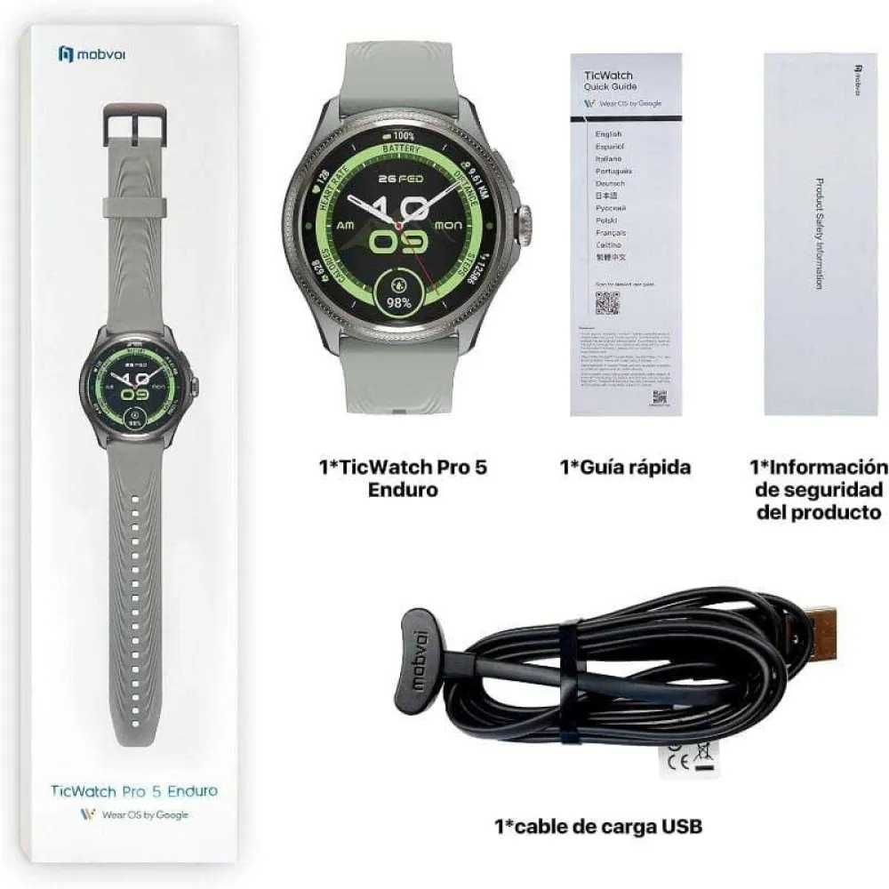 Ticwatch Smartwatch Pro 5 Enduro. Green color.
