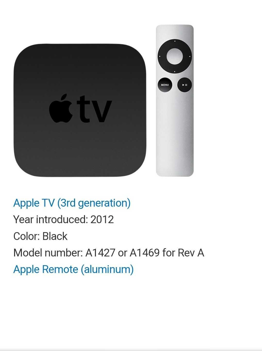 Reprodutor de conteúdo streaming Apple TV