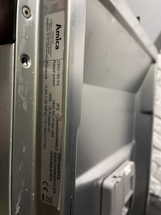 Zmywarka amica uszkodzona