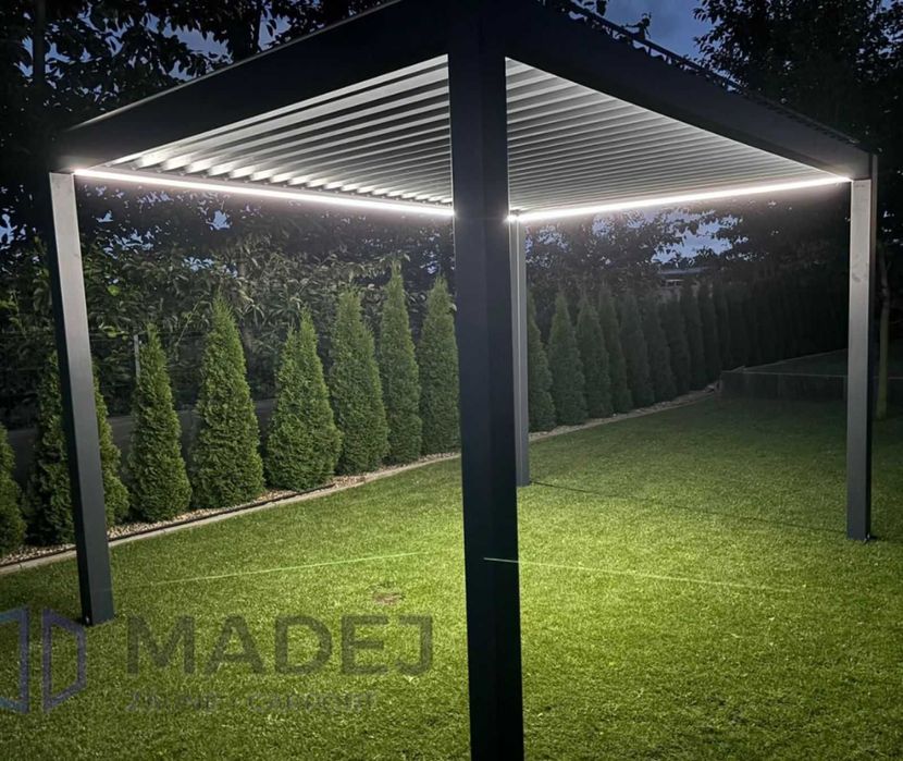 Pergola Aluminiowa 3x6 z silnikiem oraz oświetleniem Jesienna promocja