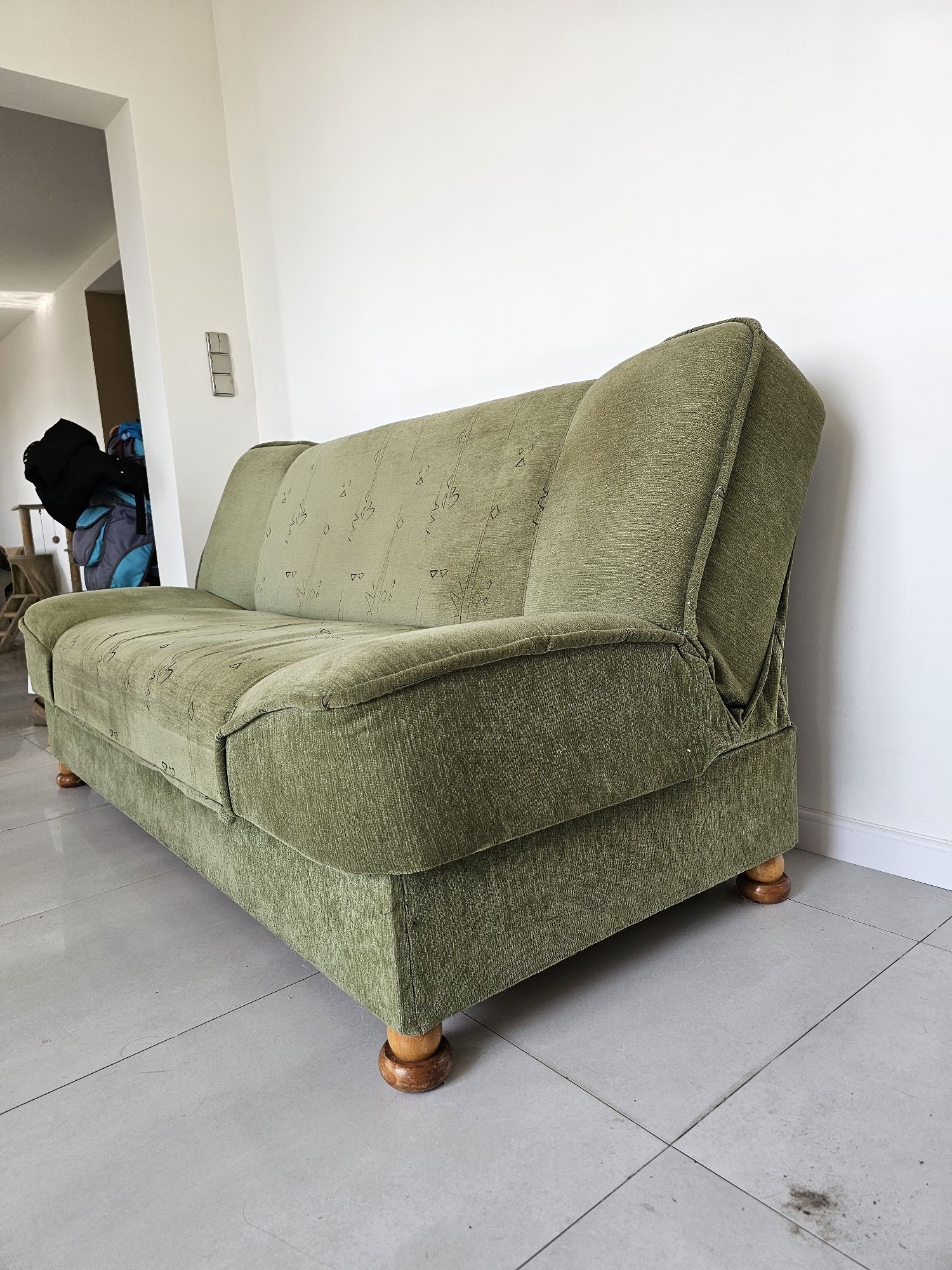Wersalka sofa oliwkowa