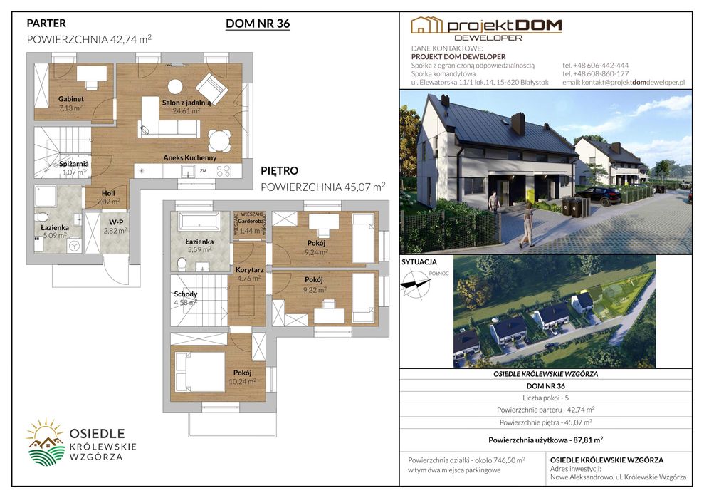Bezczynszowy bliźniak z ogródkiem – 5 min od Białegostoku, pełne media