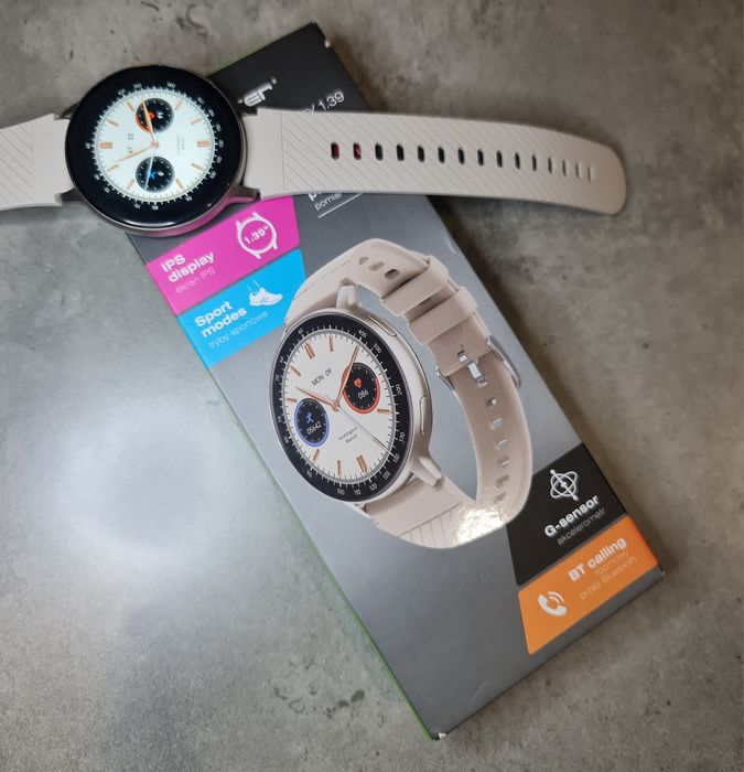 Smartwatch Tracer smr2 classy 1.39 beżowy bt calling