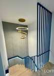 balustrada na stropie / tralki pionowe stalowe / barierki loft