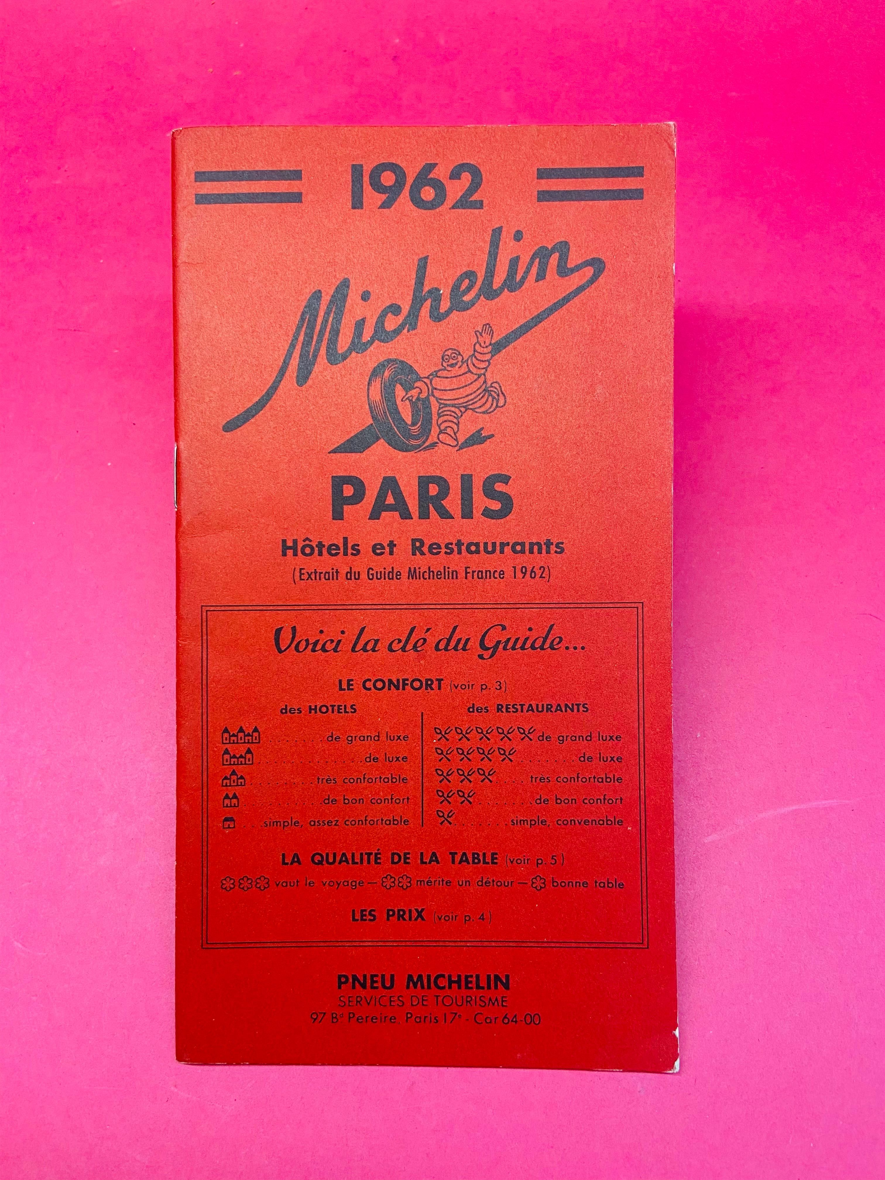 Guide Michelin Paris 1962