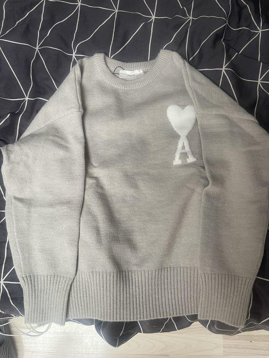 Sweter Ami Paris Szary S