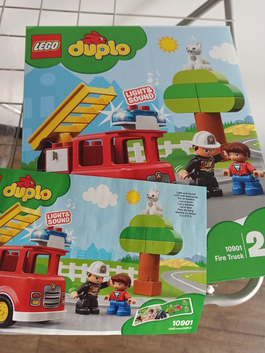 Pudełko Lego Duplo 10901 Fire truck straż pożarna