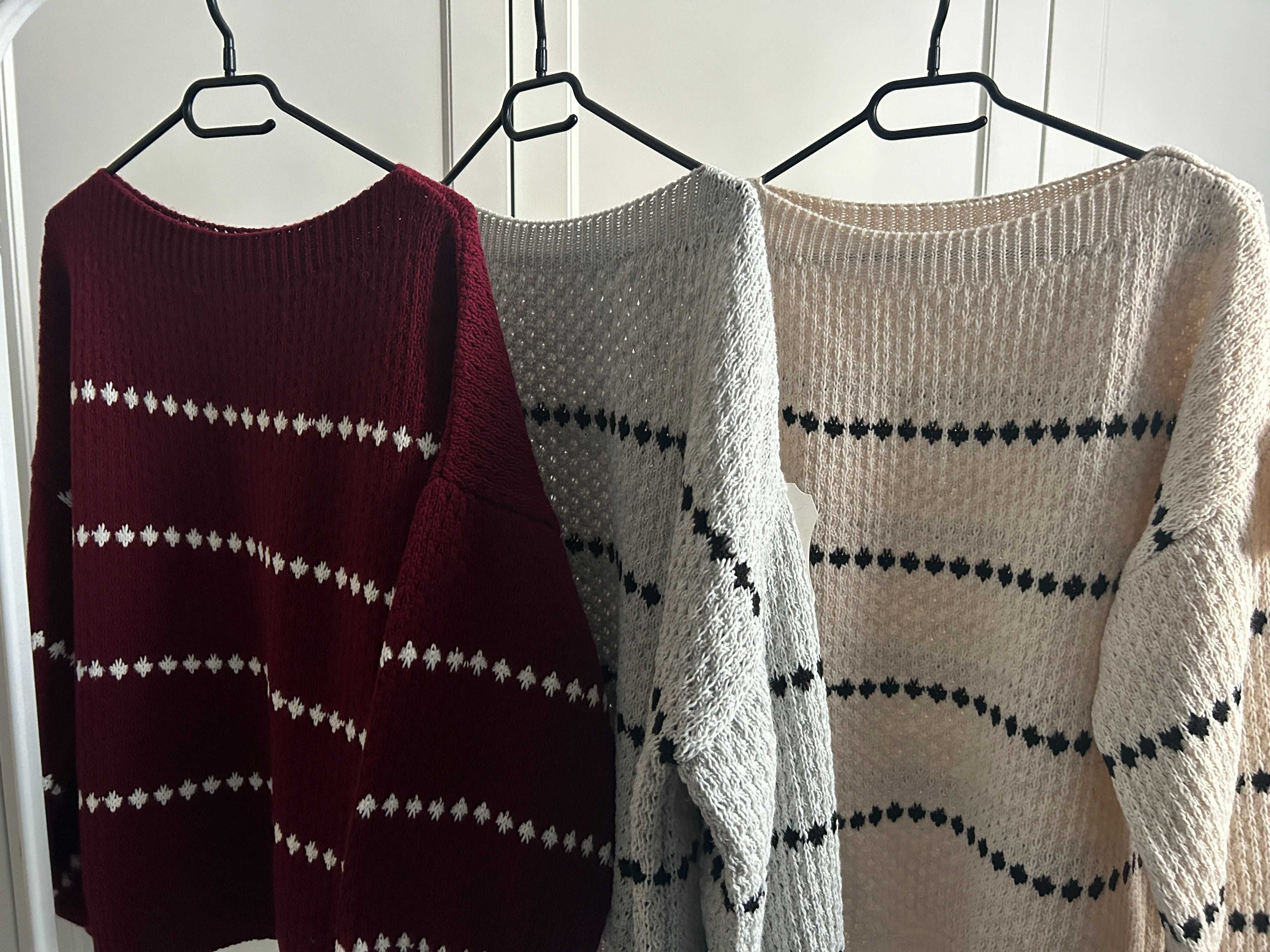 Sweter Luna szary oversizowy