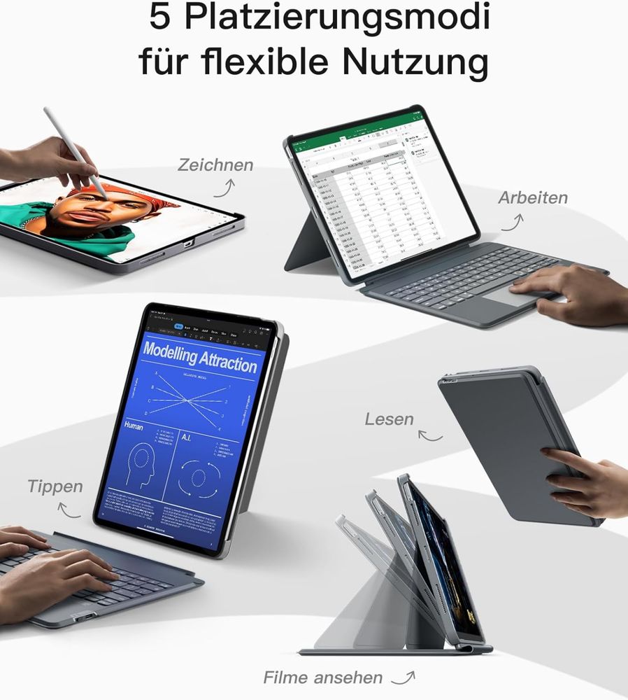 Klawiatura qwertz etui magnetyczne do iPAD HUOBAO (12,9 cala)