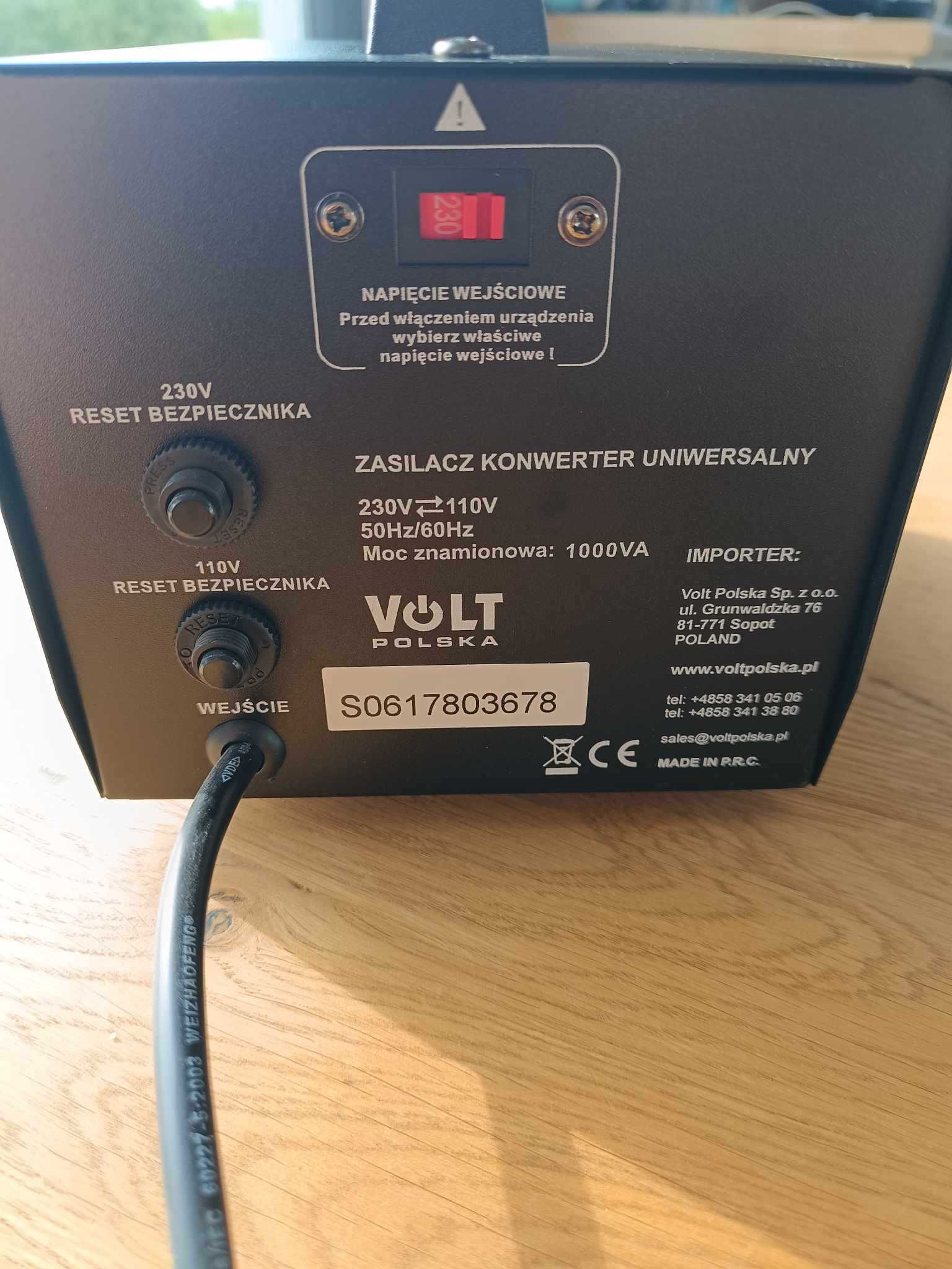 Zasilacz konwerter uniwersalny 230/110 V 1000 VA