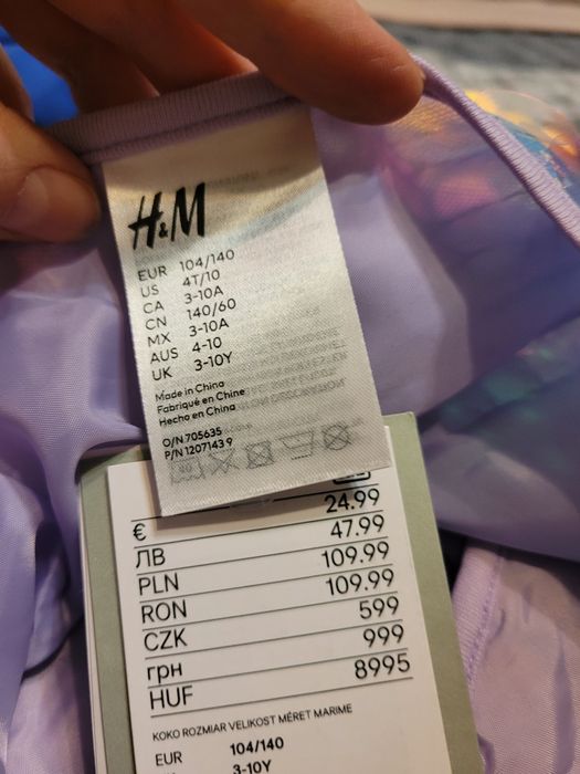 Syrenki ogon H&M 104/140 3-10 lat