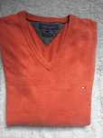 Tommy Hilfiger- swietny rudy sweterek L