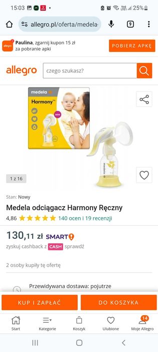 Laktator ręczny Medela