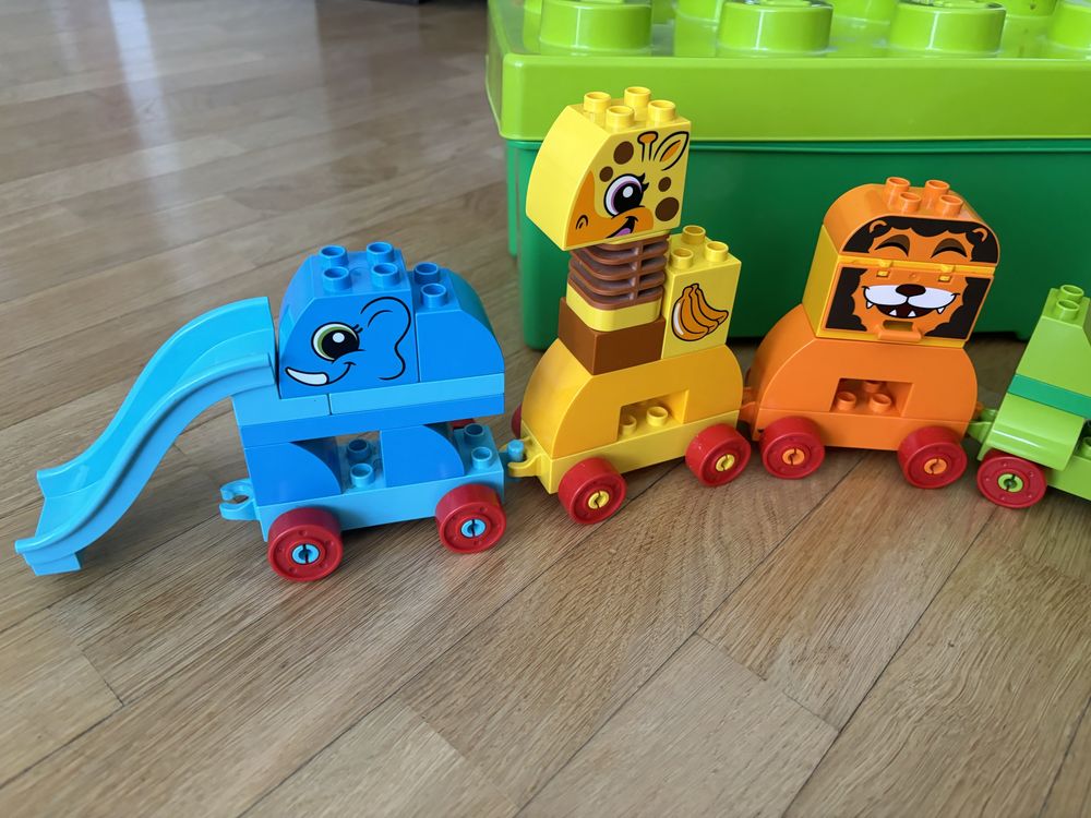 Lego duplo pociąg zwierzęta