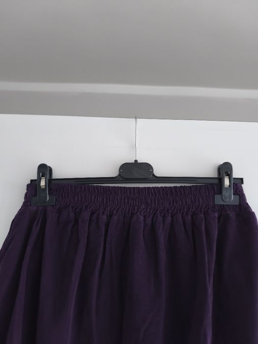 Nowa długa włoska bawełniana sztruksowa spódnica bombka na gumce