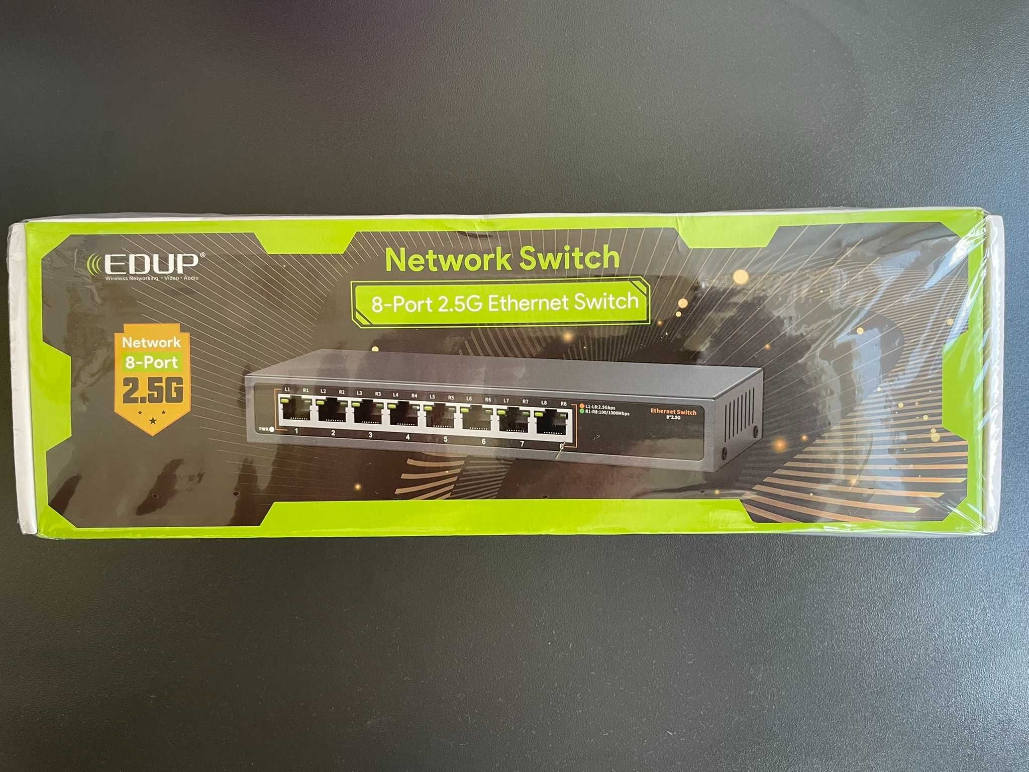 Сетевой коммутатор, свич - EDUP EP-SG7820 8-портовый, 2,5G, 40 Гбит/с