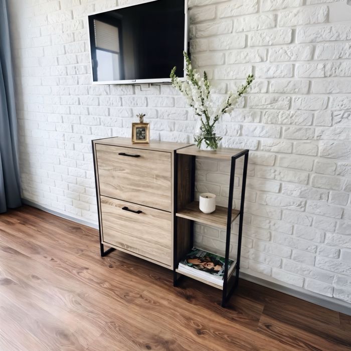 NOWA Szafka Regał Komoda Na Buty 2 Komory Pojemna LOFT