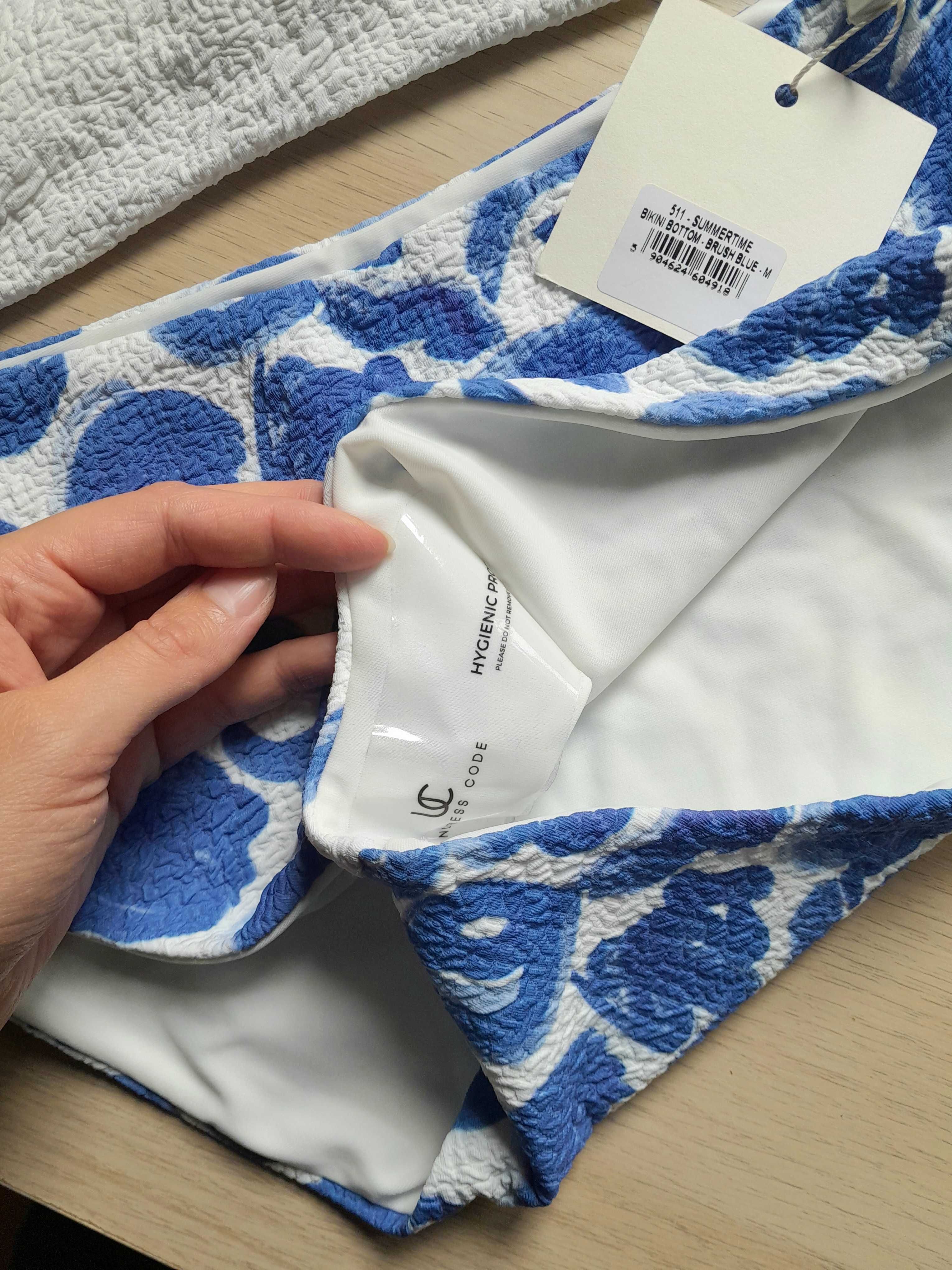 Undress Code bikini kostium kąpielowy M biały niebieski na jedno ramię