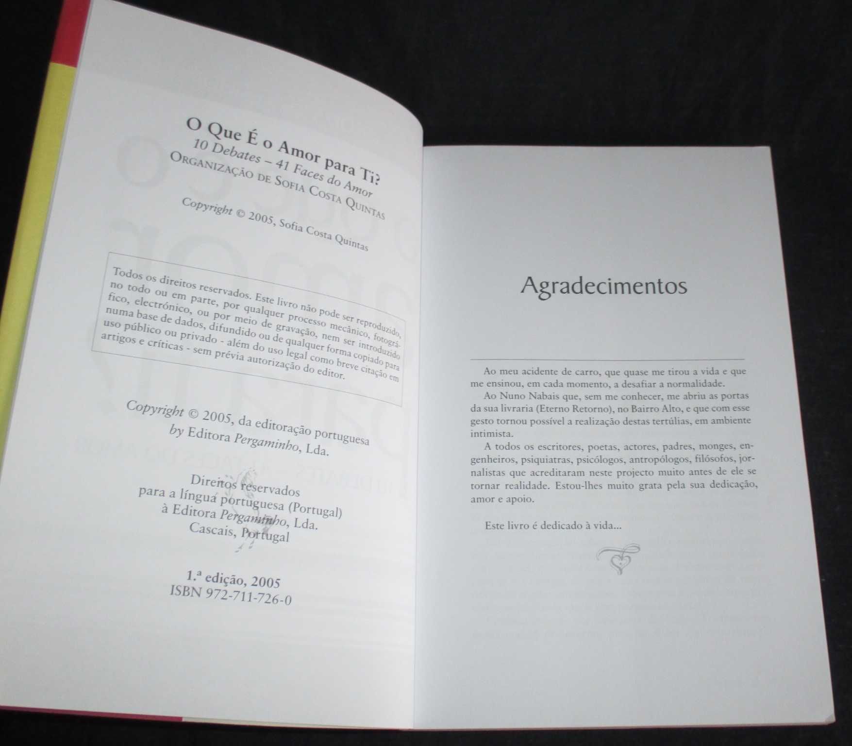 Livro O que é o amor para ti? 10 Debates - 41 Faces do Amor