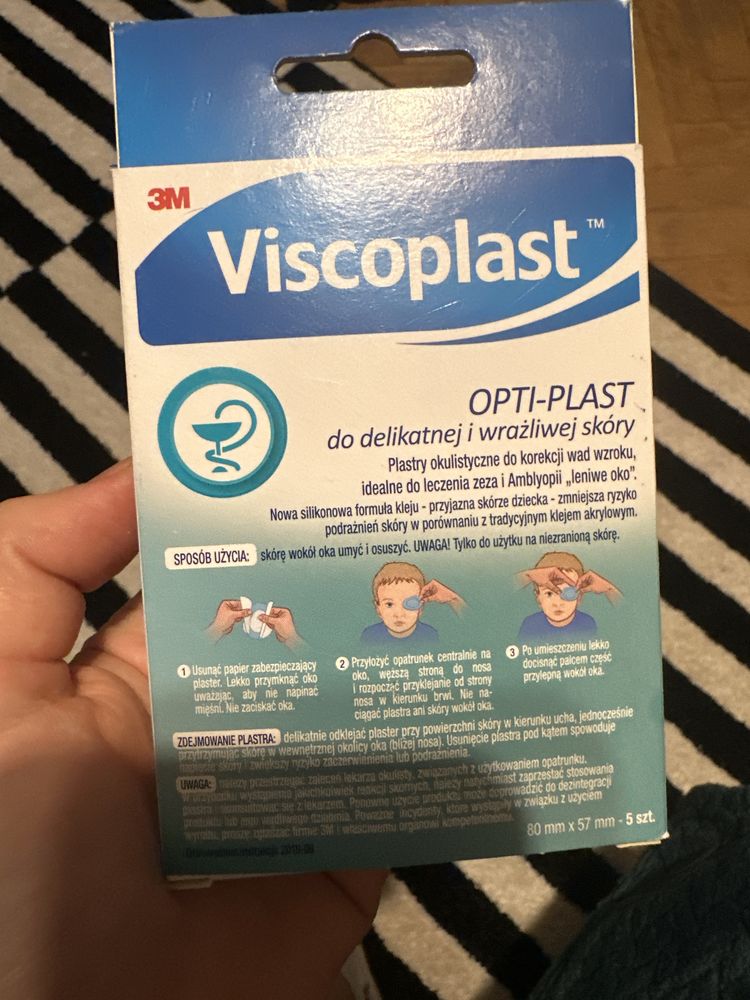 Plastry okulistyczne do korekcji wad wzroku Viscoplast opti-plast 5szt