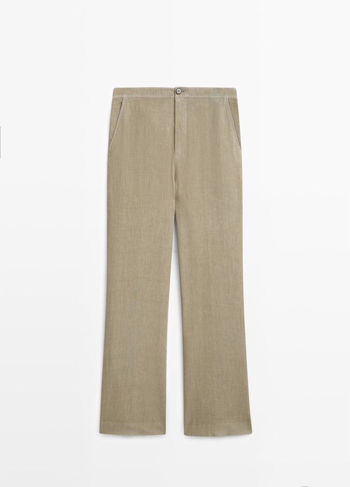Лляні брюки Massimo Dutti