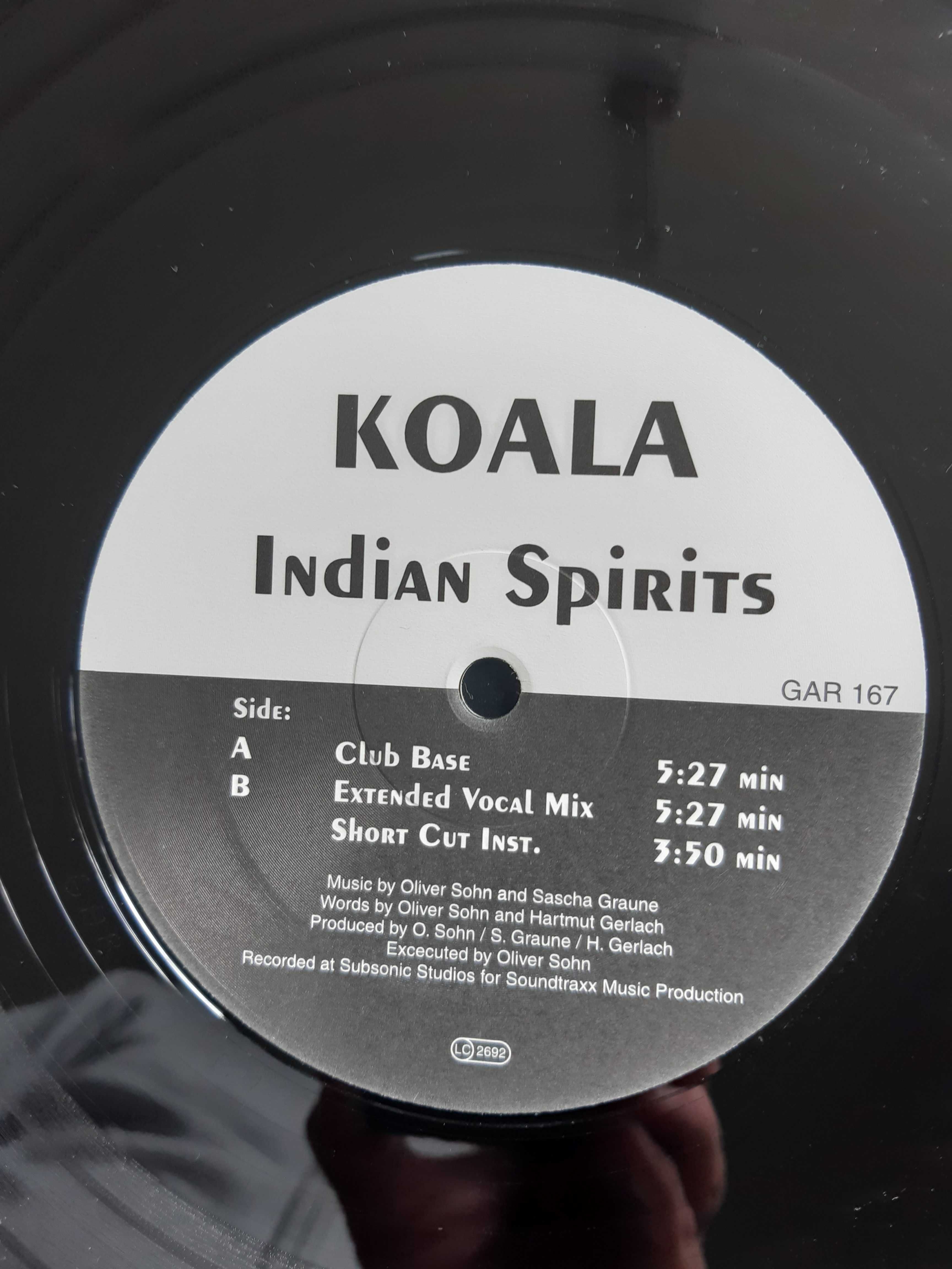 płyta winylowa maxi Koala – Indian Spirits trance (Club Base Remix)