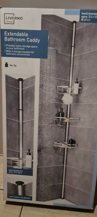 rozsuwana półka łazienkowa Livarno Home, nowa