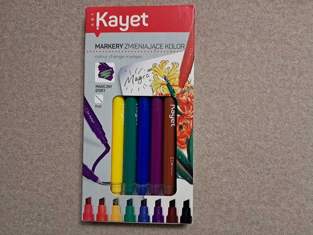 Markery zmieniające kolor KAYET 8 sztuk nowe