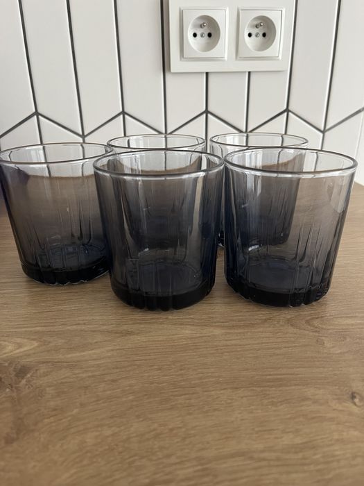 Szklanki granat/niebieski