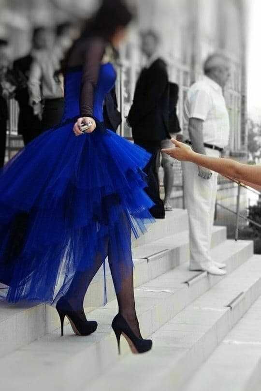 Сукня синя корсетна