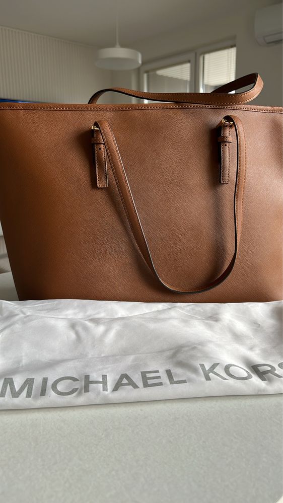 Torebka Michael Kors JET brązowa + worek przeciwkurzowy
