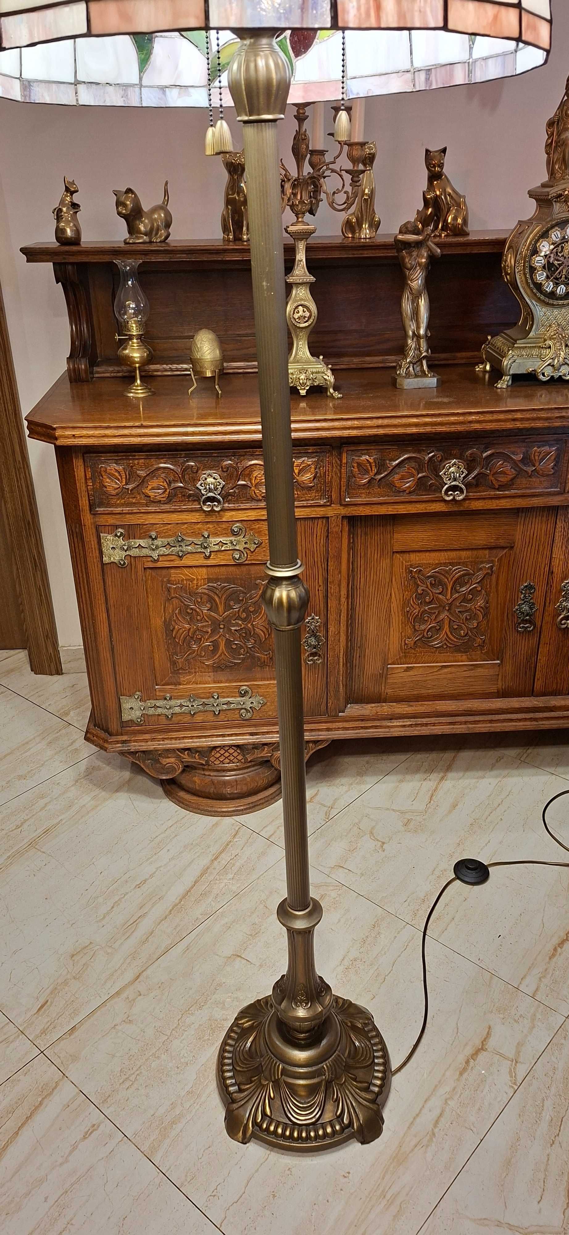 Piękna lampa witrażowa ( Tiffany) wys.165cm,śred.50cm- stan idealny