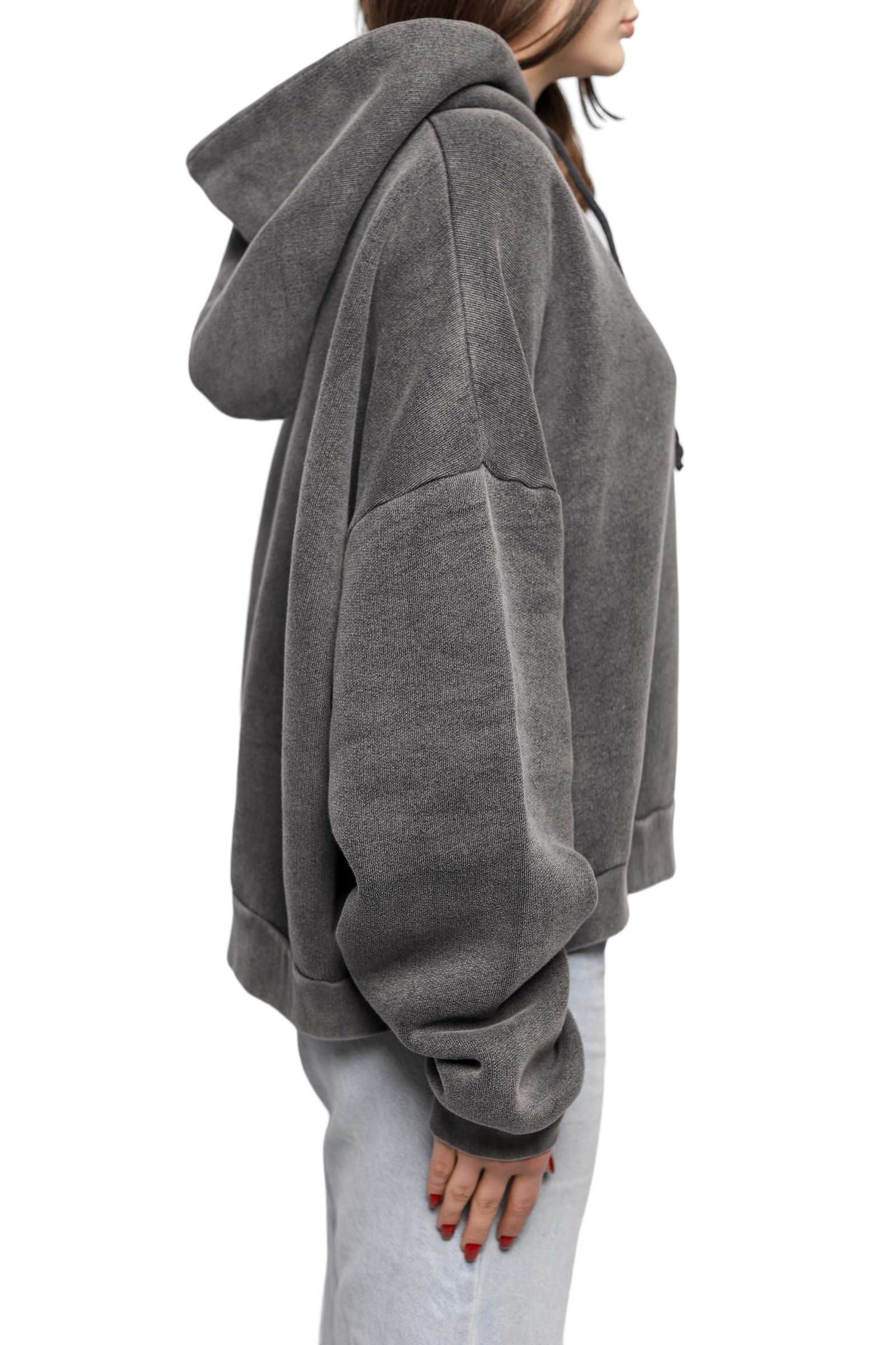 Худі Acne Studios Relaxed Hooded Sweatshirt Faded Black