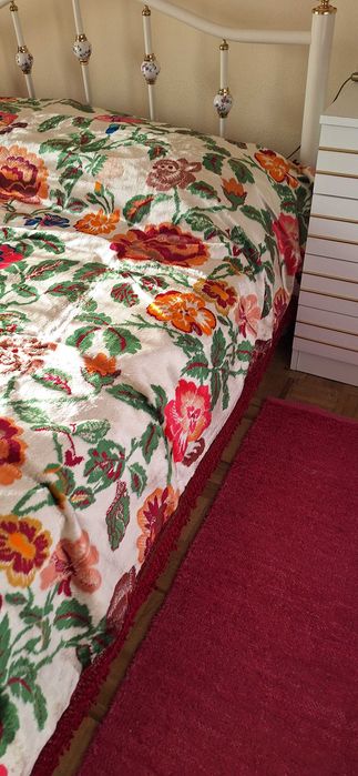 Colcha Flores Rosa Forte