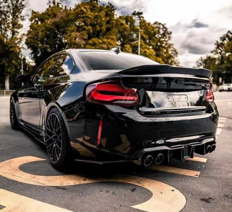 Spoiler lotka dokładka PSM BMW F22 F87 CZARNY POŁYSK / CARBON