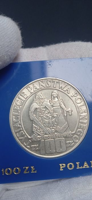 PRL 100 zł Mieszko i Dąbrówka 1966r, 200zł faszyzm