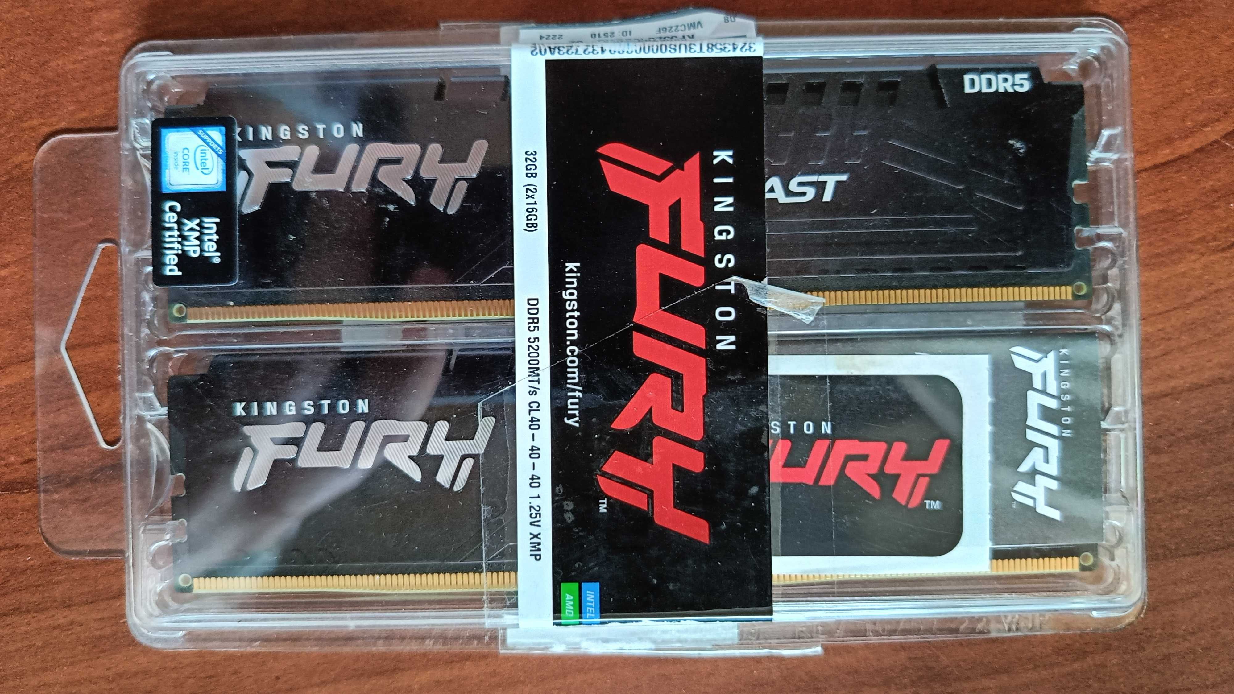 DDR5-5200 Kingston Fury Best 32gb(2*16) 1.25v